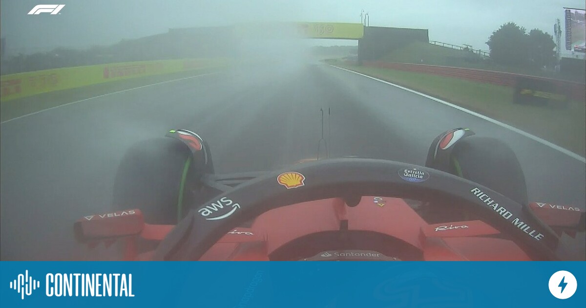 F1: gran pole de Sainz Jr en el caos climático de Silverstone